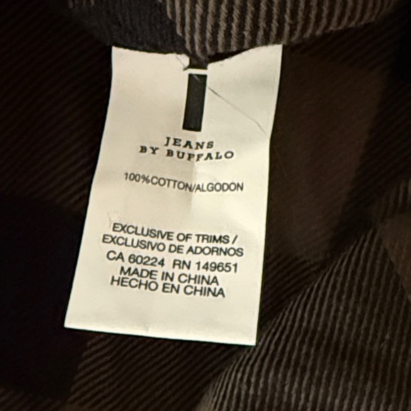 I JEANS BY BUFFALO Flannel Shirt - Black and Tan Plaid - Picture 7 of 8